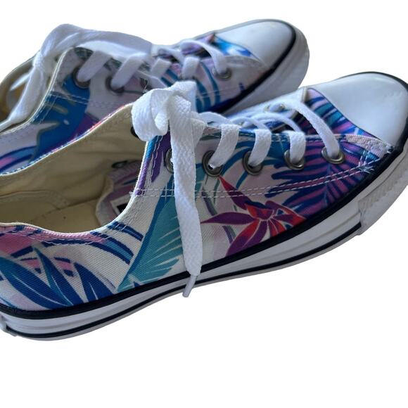 Converse Chuck Taylor All Star Tropical Floral Low Top Sneakers Women’s Size 6 - Picture 4 of 5